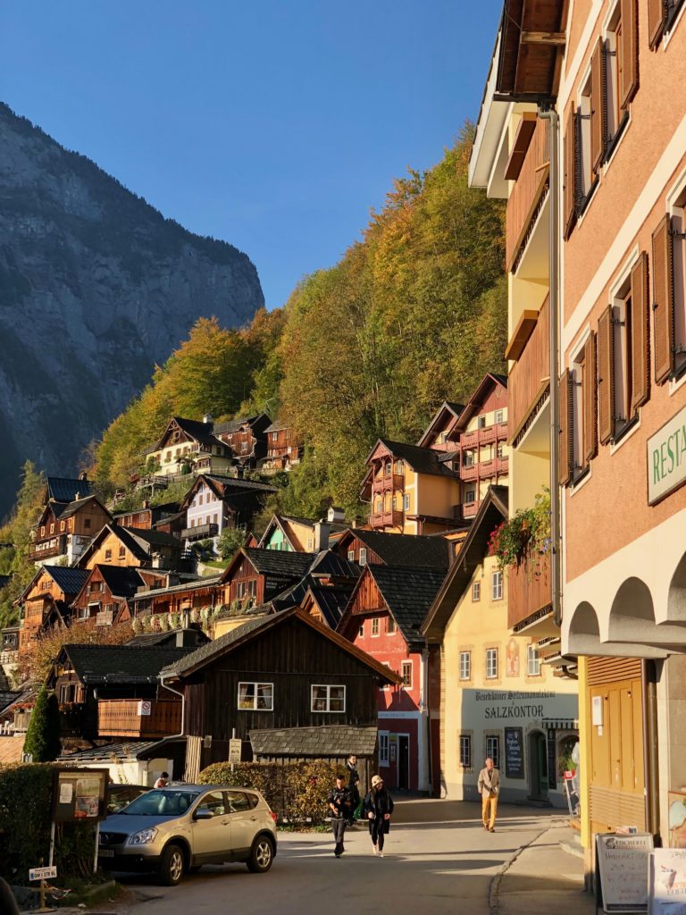 Hallstatt com as cores do outono